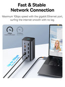 HUB USB-C BASEUS 11 em 1 – Dock Station com HDMI, DisplayPort, RJ45 e PD 100W