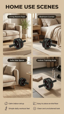 Roda Abdominal Ab Roller Abay – Equipamento para Treino de Abdômen e Fortalecimento Muscular