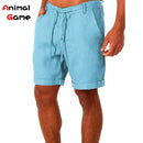 Bermuda Masculina Casual em Linho e Algodão