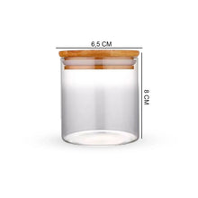 Pote Hermético 270ml com Tampa de Bambu – Recipiente para Temperos, Condimentos e Alimentos