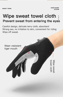 Luvas de Ciclismo MTB Dedo Longo Touchscreen – Antiderrapantes para Bike, Academia e Esportes
