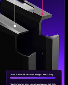 Teclado Magnético Gamer AULA WIN60 – Rapid Trigger, 8000Hz, RGB, Hot Swap e Layout 60%