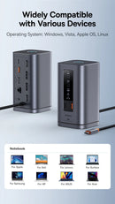 HUB USB-C BASEUS 11 em 1 – Dock Station com HDMI, DisplayPort, RJ45 e PD 100W