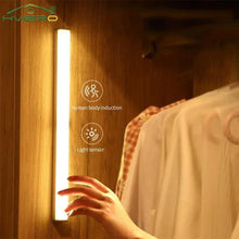 Luz LED com Sensor de Movimento Recarregável USB Magnética – Barra de Iluminação para Armários, Closets e Cozinha