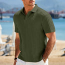 Camisa Polo Masculina Jacquard Slim Casual