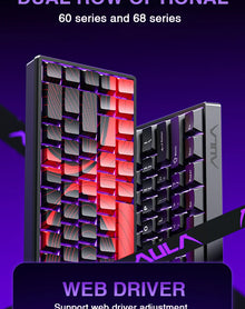 Teclado Magnético Gamer AULA WIN60 – Rapid Trigger, 8000Hz, RGB, Hot Swap e Layout 60%
