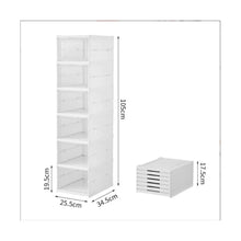 Sapateira Dobrável Transparente com Porta – Organizador Empilhável para Tênis e Calçados (3 ou 6 Andares)