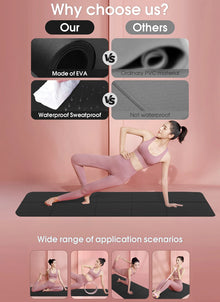 Tapete de Yoga EVA 4mm – Colchonete Antiderrapante para Yoga, Pilates, Fitness e Alongamentos