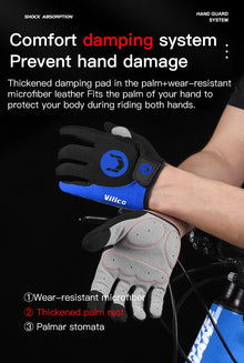 Luvas de Ciclismo MTB Dedo Longo Touchscreen – Antiderrapantes para Bike, Academia e Esportes