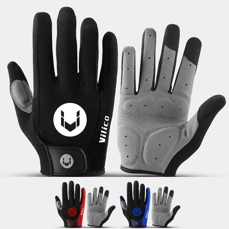 Luvas de Ciclismo MTB Dedo Longo Touchscreen – Antiderrapantes para Bike, Academia e Esportes