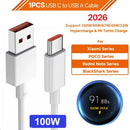 Carregador Xiaomi 100W / 90W Turbo Fast Charger USB-C + Cabo de Carregamento Rápido