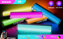 Bastão de Luz LED RGB SOKANI X8 – Iluminador Profissional para Foto, Vídeo, Streaming e Estúdio