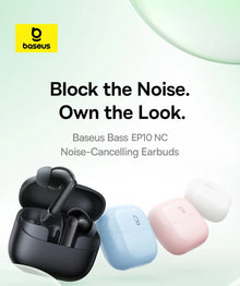 Fone Bluetooth Baseus Bass EP10 NC TWS – ANC 43dB, 4 Microfones ENC, Bluetooth 6.0 e IP55